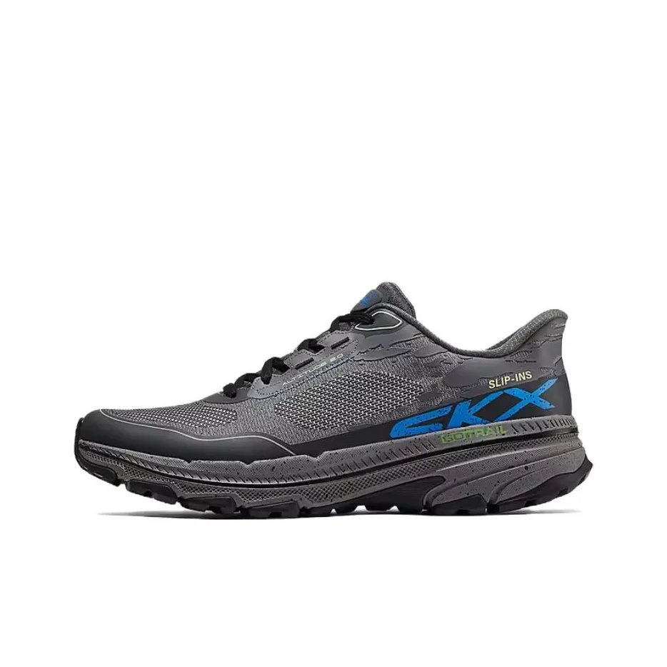 Skechers MEN'S GO Износостойкие Дышащие Низкие Кроссовки для Бега Мужские Черные Синие