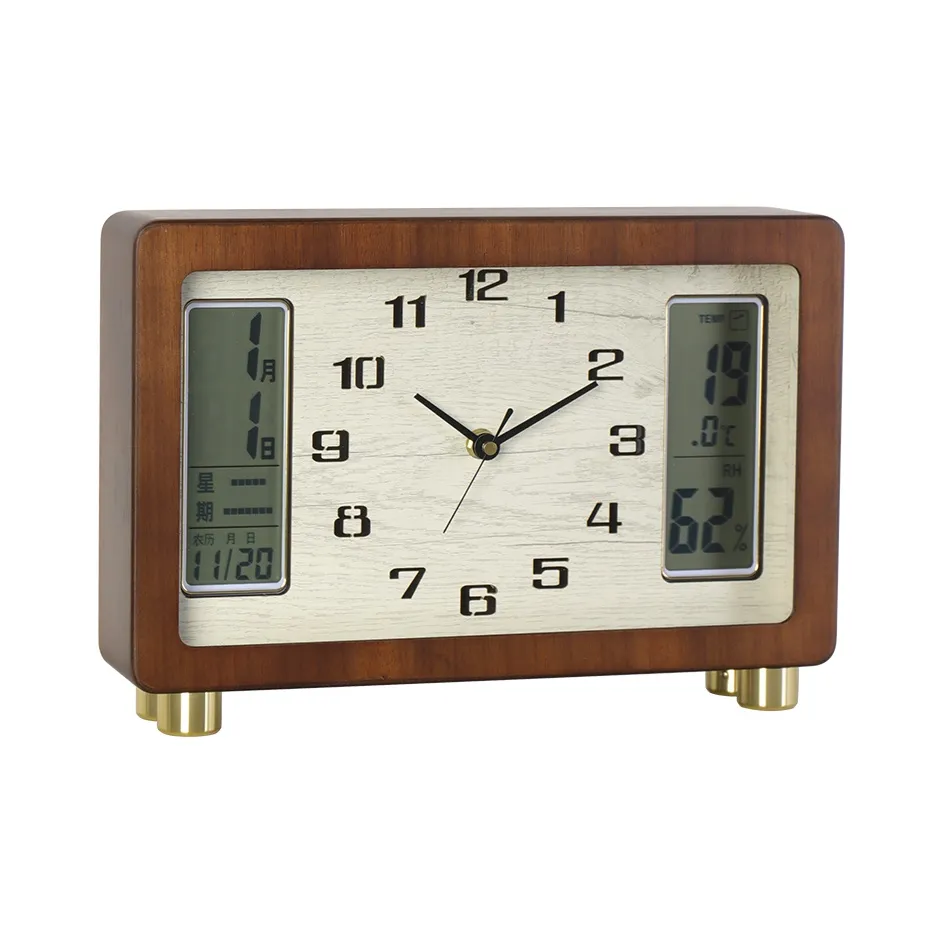 HENSE Кварцевый механизм часы на стол унисекс бежевый циферблат HD76