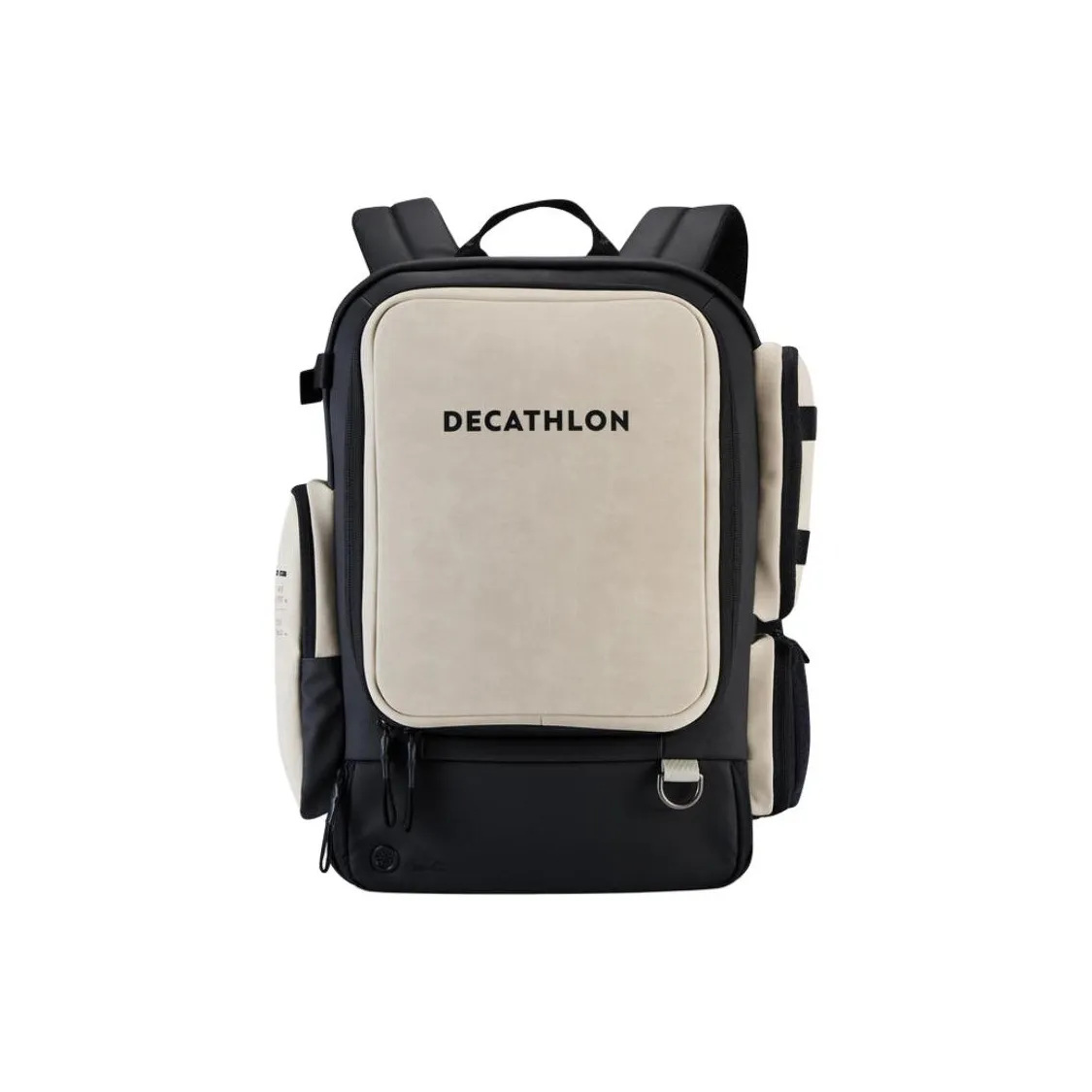 DECATHLON Water Repellent Fabric Backpack Regular Unisex Black & White