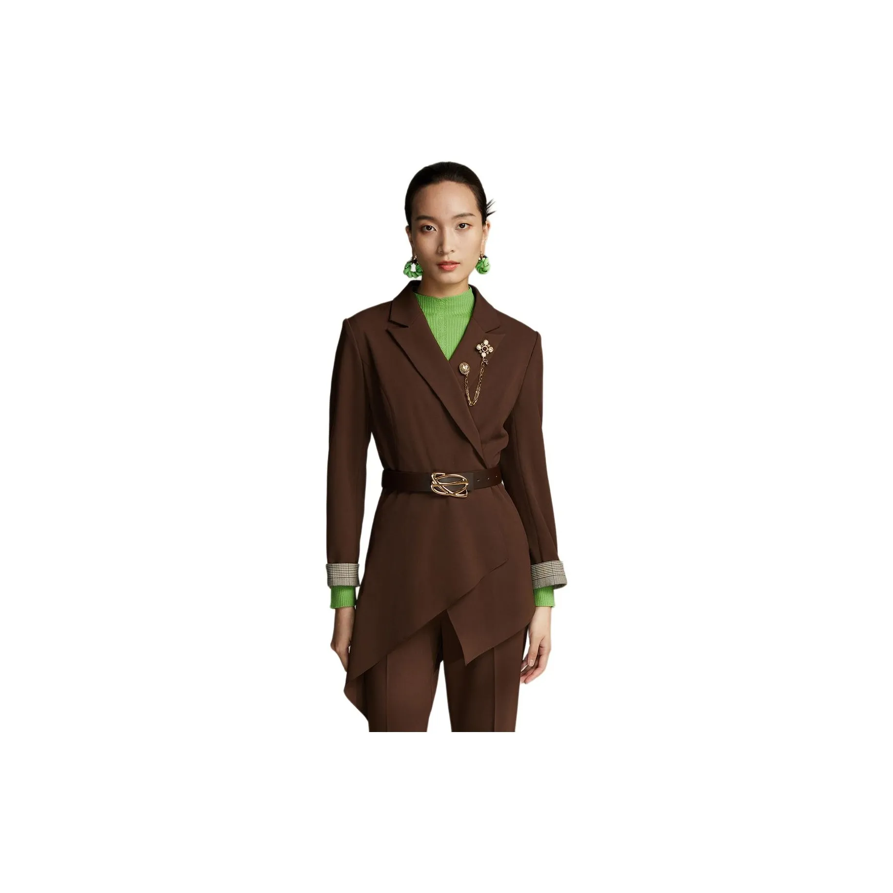 BBLLUUEE Business Suit Women's Tea Umber