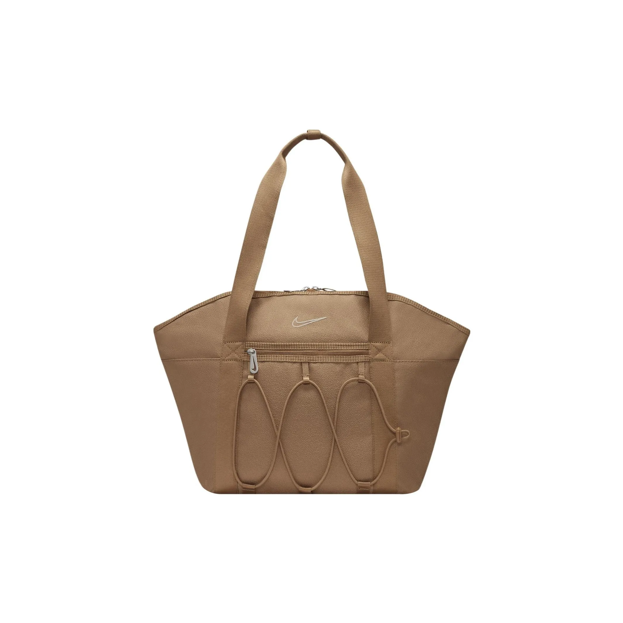 Nike Fabric Tote Bag, Shopping Bag, Shoulder Bag, Handbag Regular Women's Dark Floating Wood Brown/Dune White