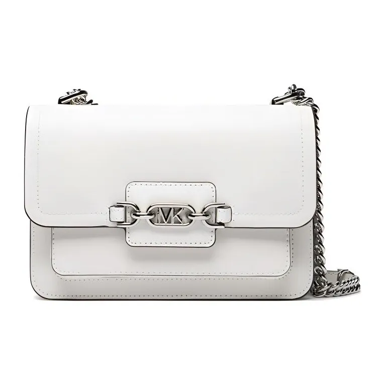 MICHAEL KORS Leather Chain Bag Small Square Bag Envelope Bag Crossbody Bag Women's White