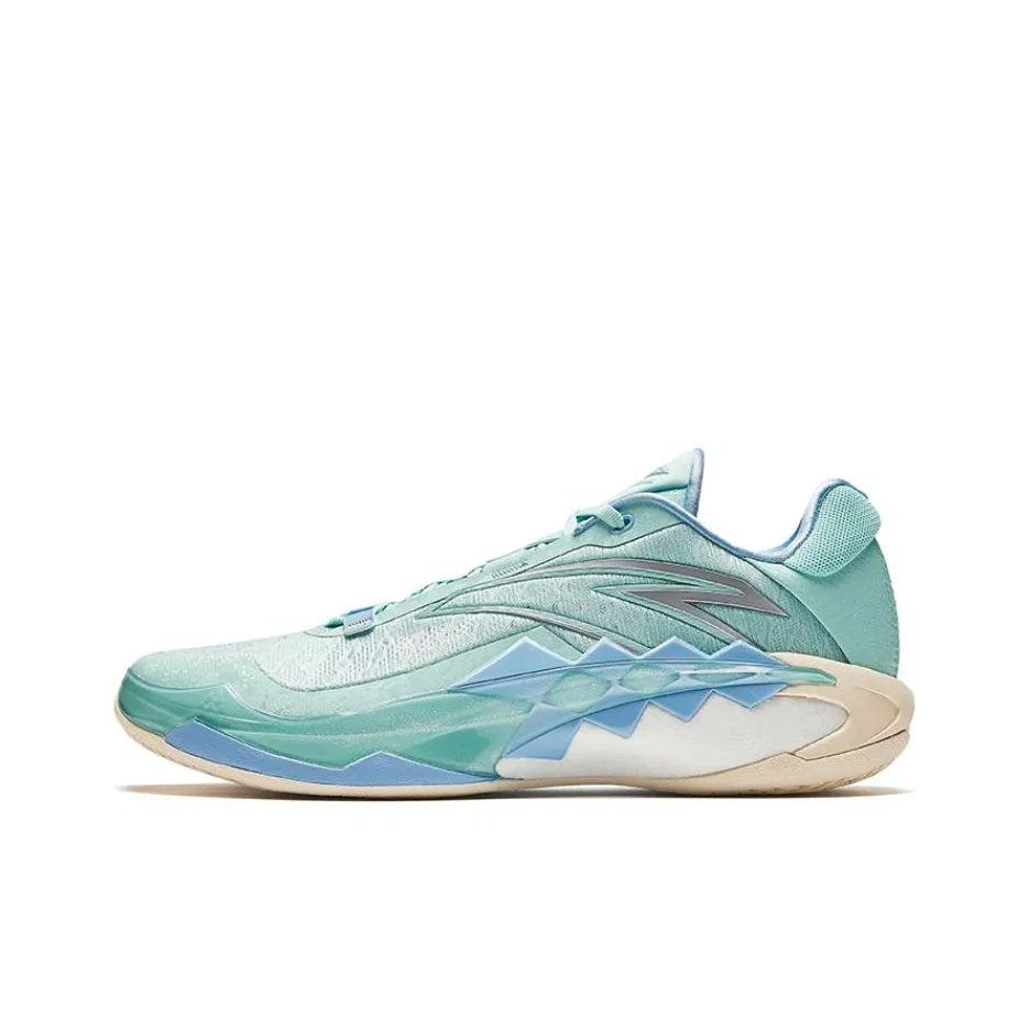 Anta Anti-Slip And Wear-Resistant Support Low-Top Basketball Shoes Men's Green Blue