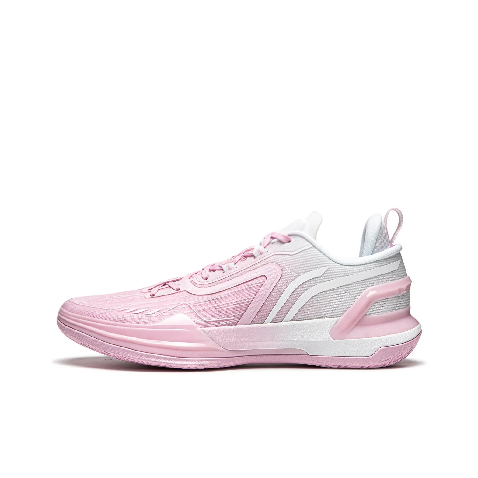 LINING Liren Assassin 1 Basketball Shoes Men's Low Top Soft Cherry Blossom Pink/Standard White