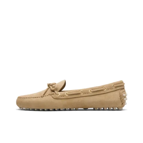 Car Shoe Лоферы на резиновой подошве, хаки, женские