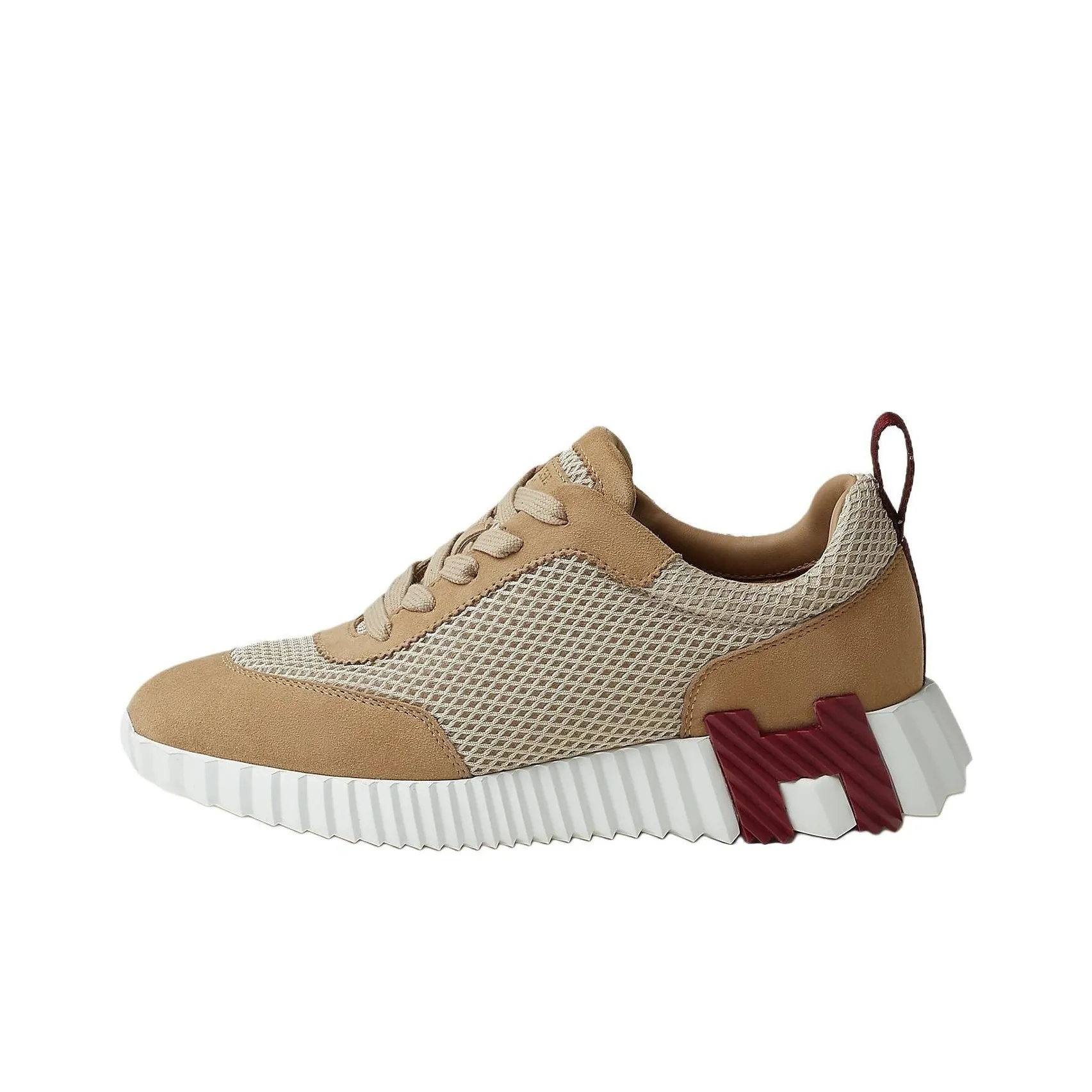 HERMES Bouncing Low-Top Casual Shoes Women's Earth Brown
