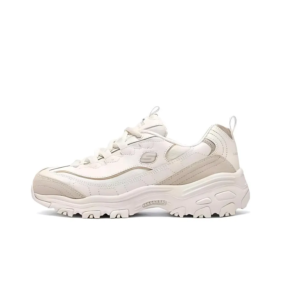 Skechers DLITES Cushioning Wear Resistant Support Height Increasing Low Top Chunky Sneakers Women's Taupe