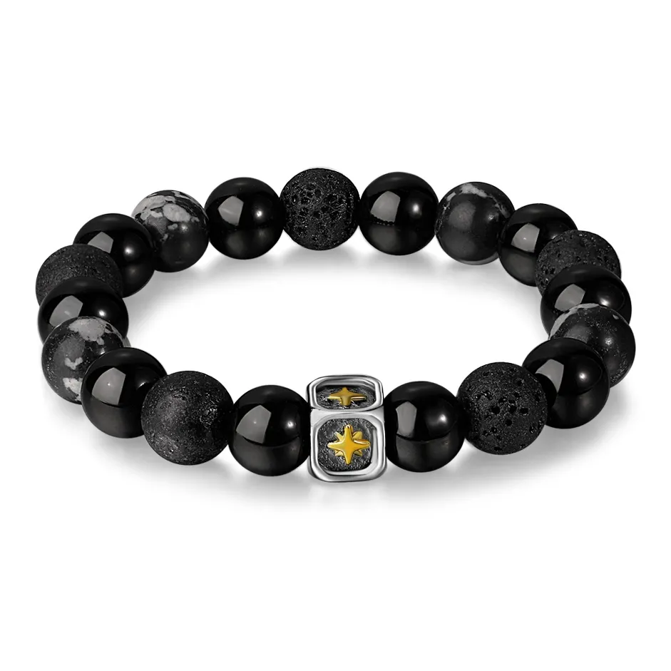 ZKY Volcanic Stone Bracelets Men's