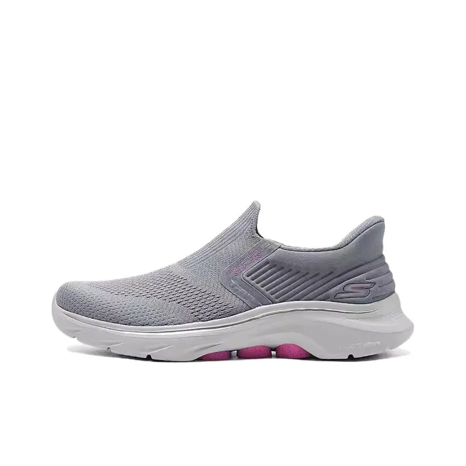 Skechers Women's GO WALK Low Top Casual Shoes Women's Gray Pink