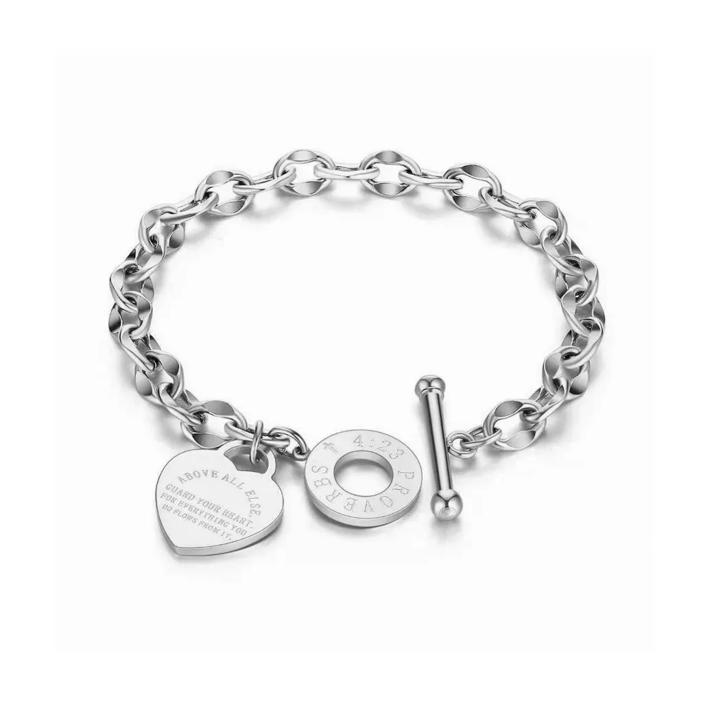 DXBR Титановый стальной браслет женский золотой