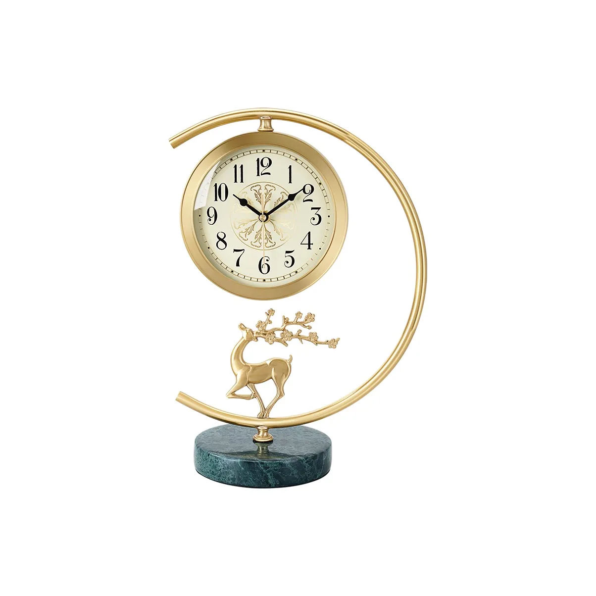 HENSE Кварцевый механизм Металл Настольные часы Унисекс Желтый HD1032