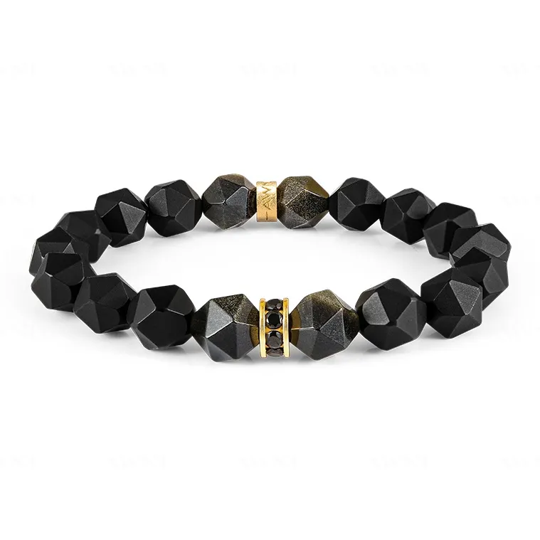 AWNL Gold Sheen Obsidian Bracelets Men's