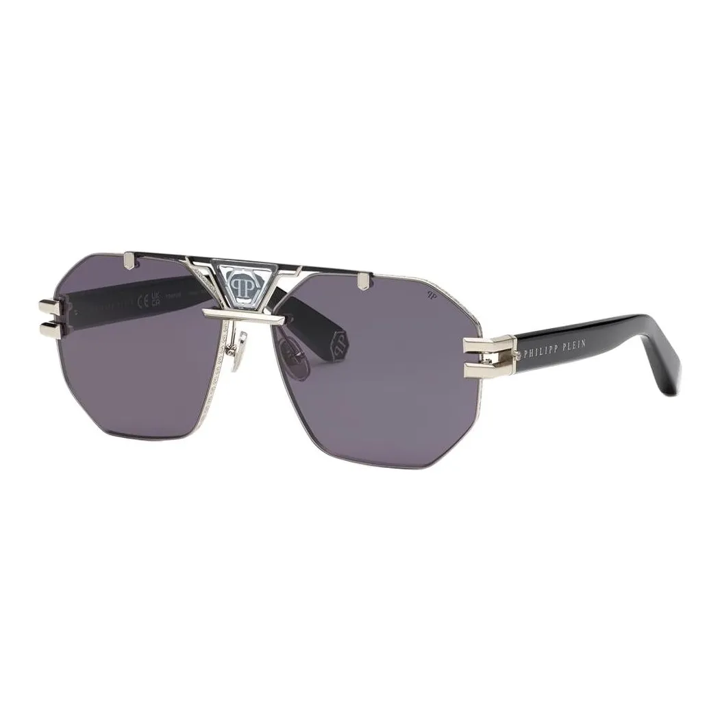 PHILIPP PLEIN Subject To Official Website Irregular Shape Sunglasses Men's Black