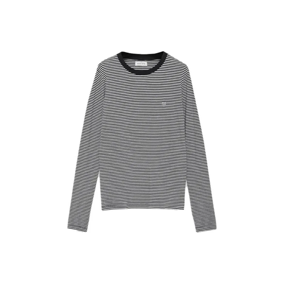 Anine Bing Embroidered logo Striped Top