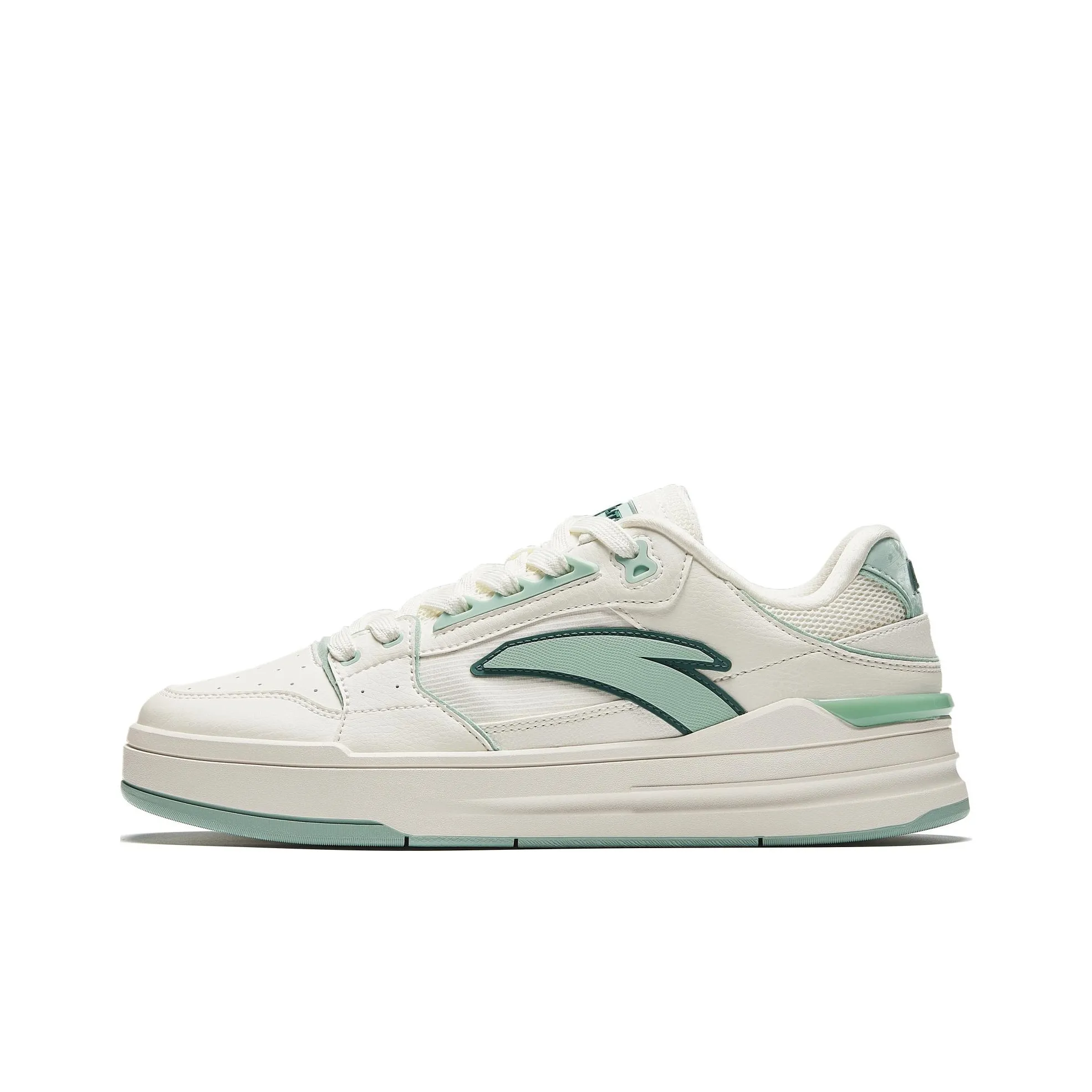 Anta Street Play Series LITE Abrasion Resistant Breathable Low Top Skateboard Shoes Men's White Green