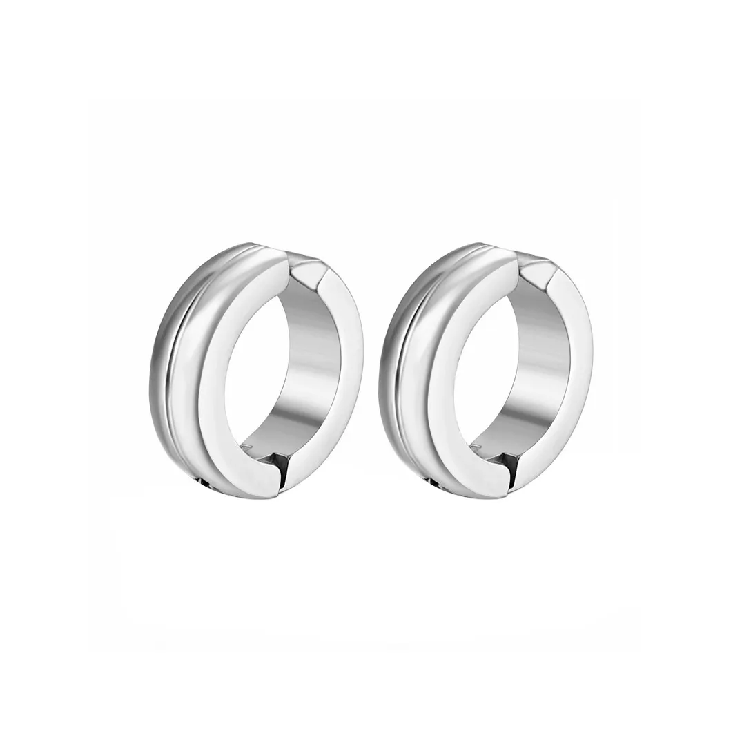 Cooraree Титановая сталь Нижняя заколка Серьги On Unisex