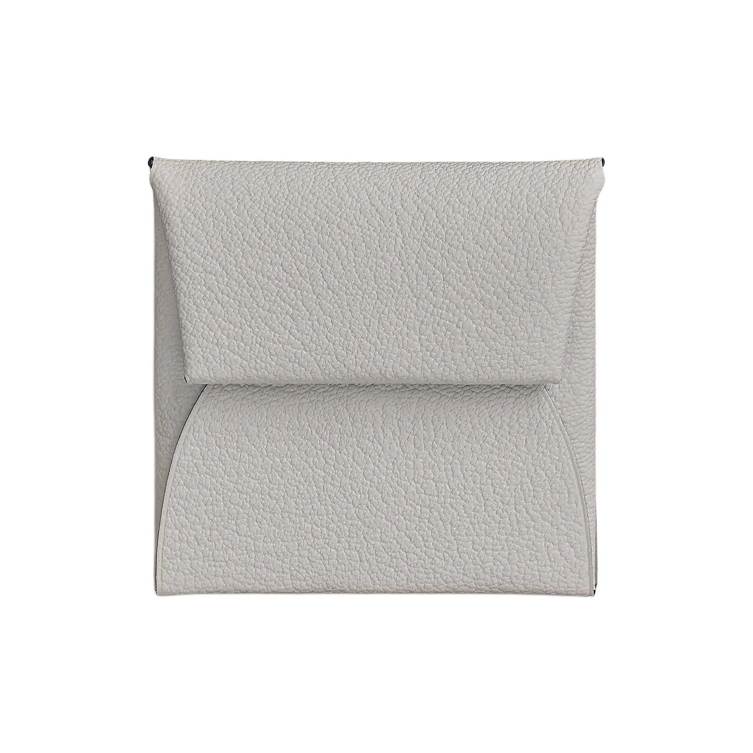 HERMES Bastia Mysore Goat Skin Wallet Men's 80 Gris Perle Pearl Gray