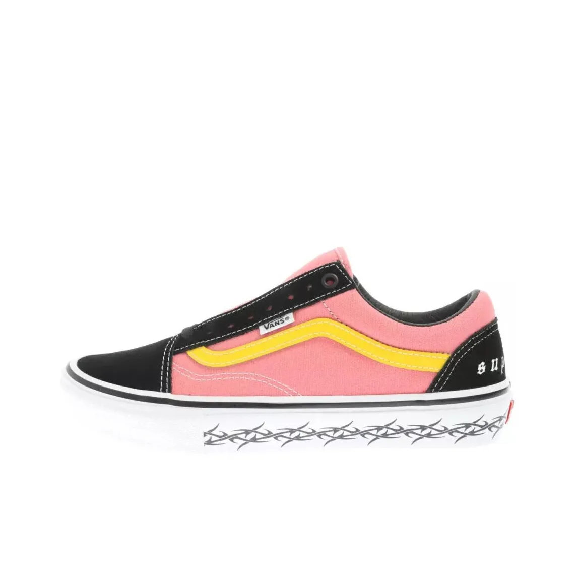 Supreme x VANS Old Skool Collection Низкие Скейтборд Кроссовки Унисекс Черный Розовый