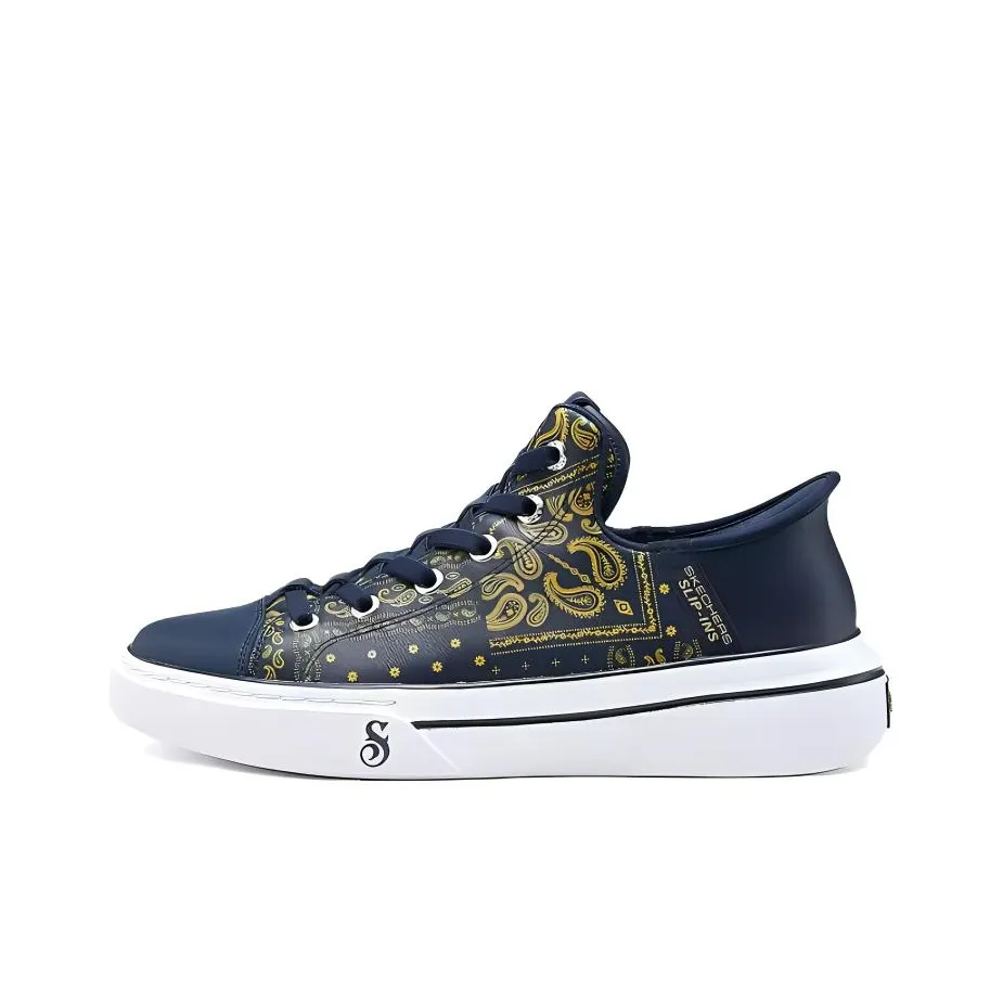 Skechers SNOOP Anti Slip Wear Resistant Low Top Skateboard Shoes Men's Navy