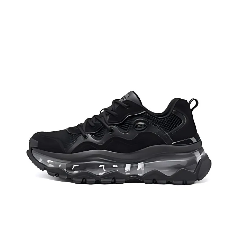 Skechers Street Blo Wear Resistant Low Top Chunky Sneakers Women's Black