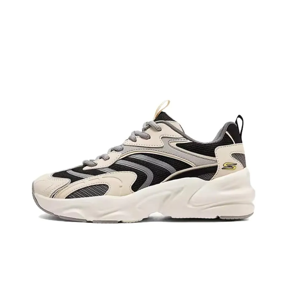 Skechers DLITES Low Top Chunky Sneakers Men's White Black