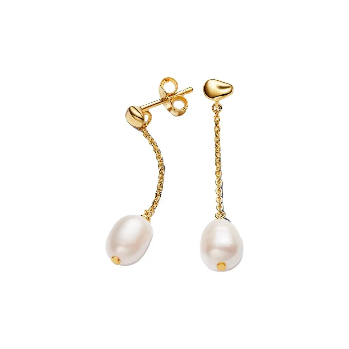 Серьги Pandora с покрытием из 14-каратного золота женские золотые