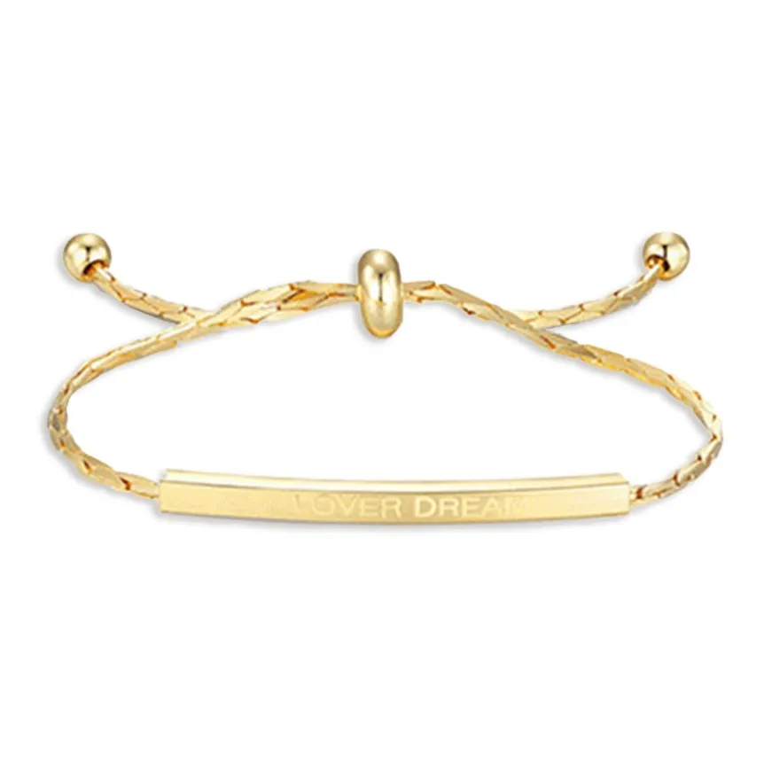 DXBR Титановый стальной браслет женский золотой