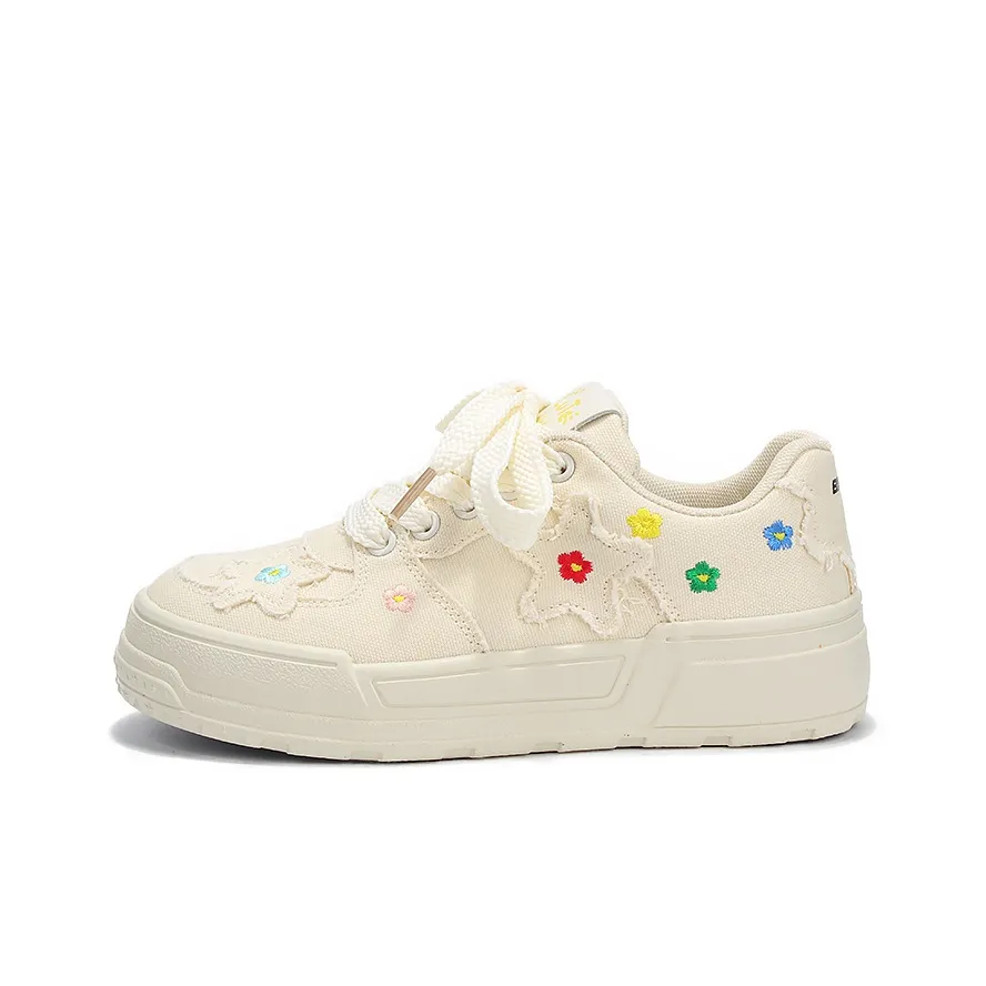 Binya Durable Breathable Low-Top Canvas Shoes Women's Beige