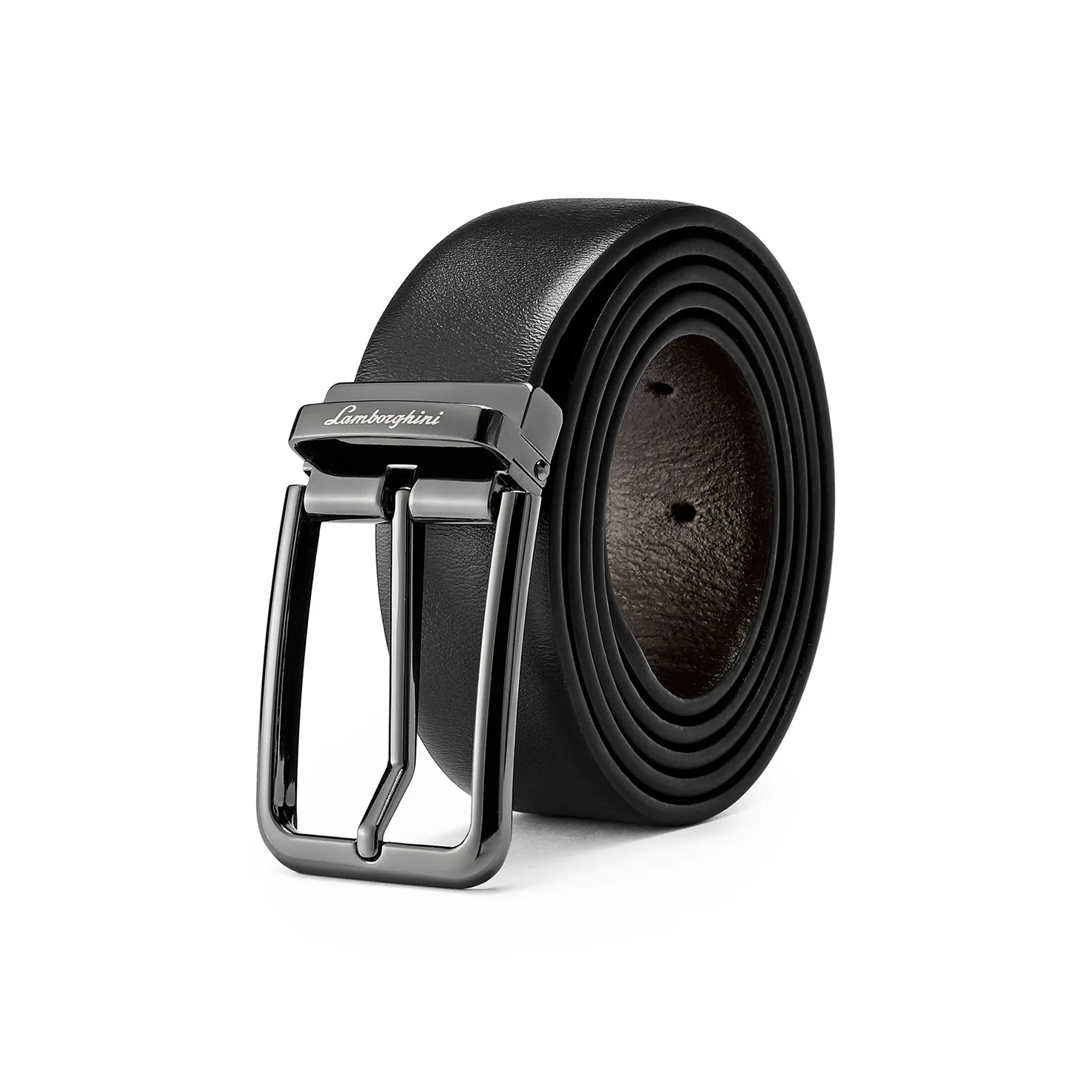 AUTOMOBILI LAMBORGHINI Ремни из коровьей кожи мужской ширина 3,5 см
