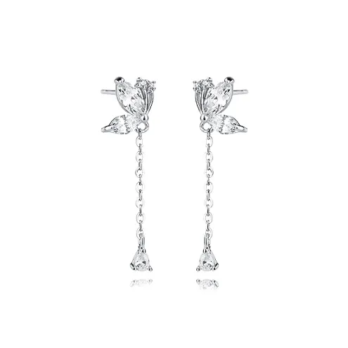 MUYAN Сплав Искрящиеся Серьги-кольца с Бабочкой Женские