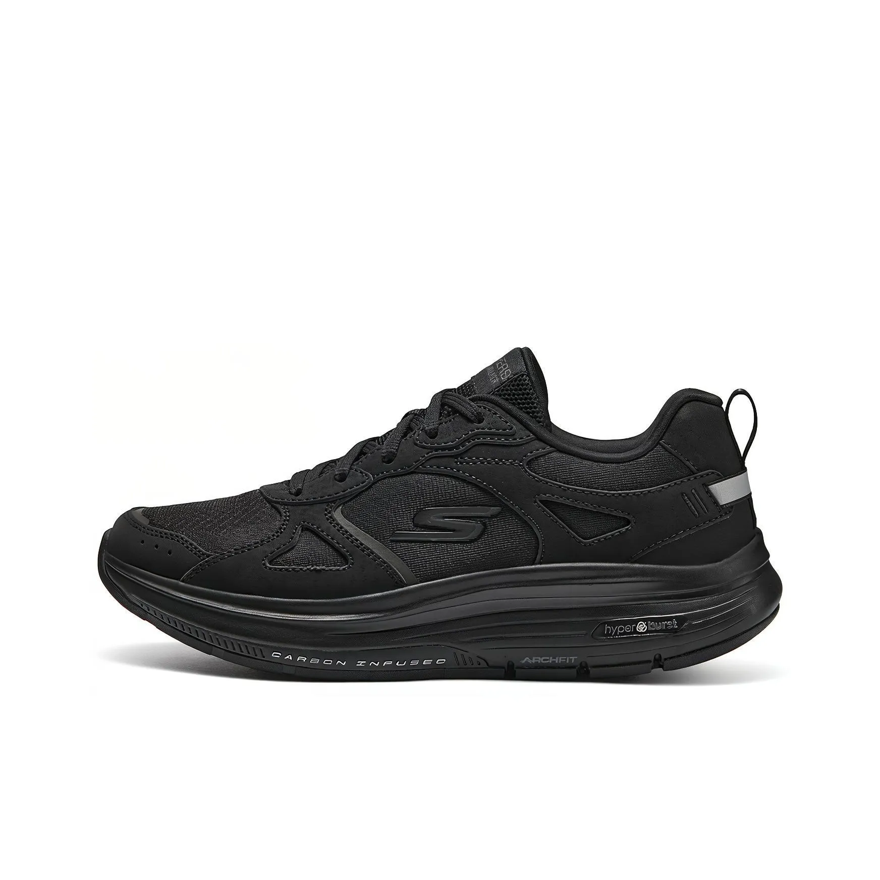 Skechers Cushioned Wear Resistant Water Resistant Low Top Casual Running Shoes Women's Black