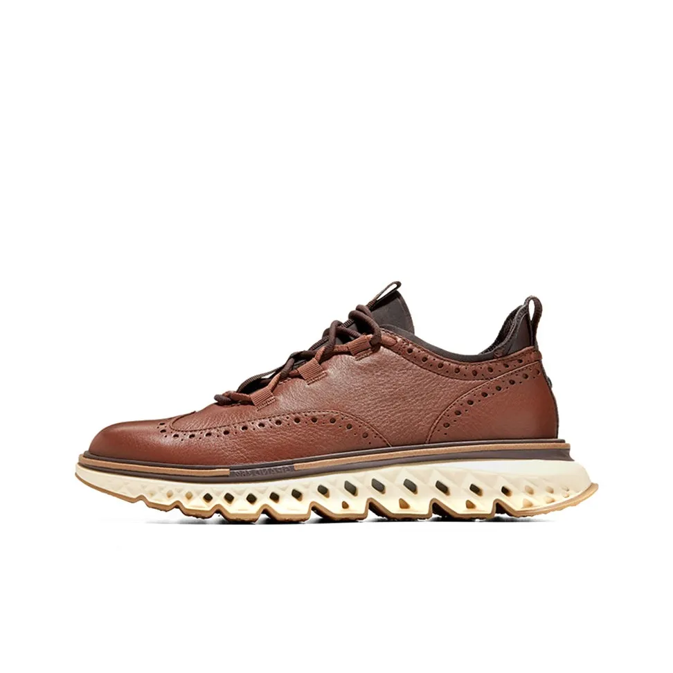 COLE HAAN Cushioning Anti Slip And Wear Resistant Low Top Casual Shoes Men's Brown
