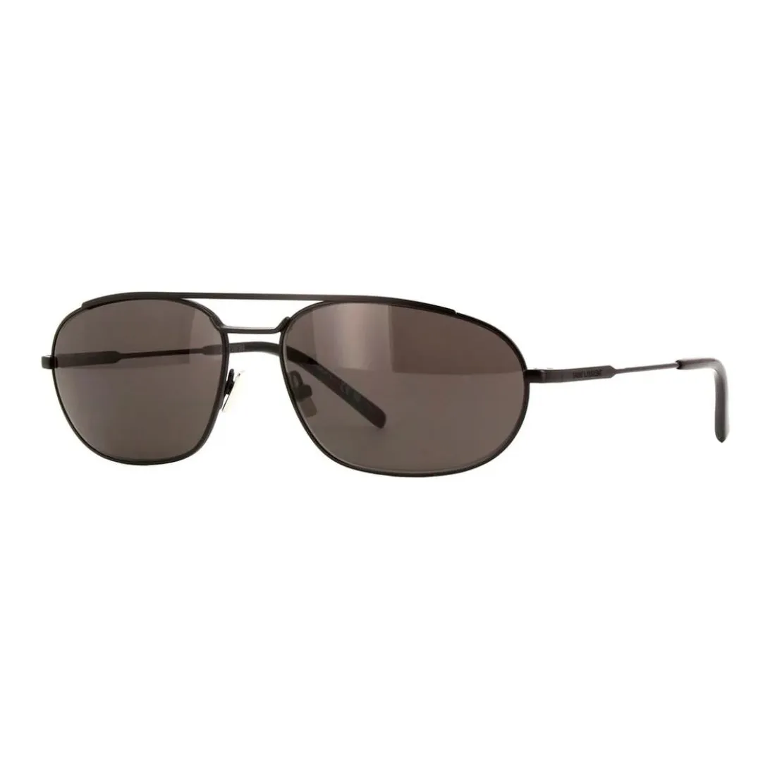 SAINT LAURENT Metal Aviator Sunglasses Men's Black