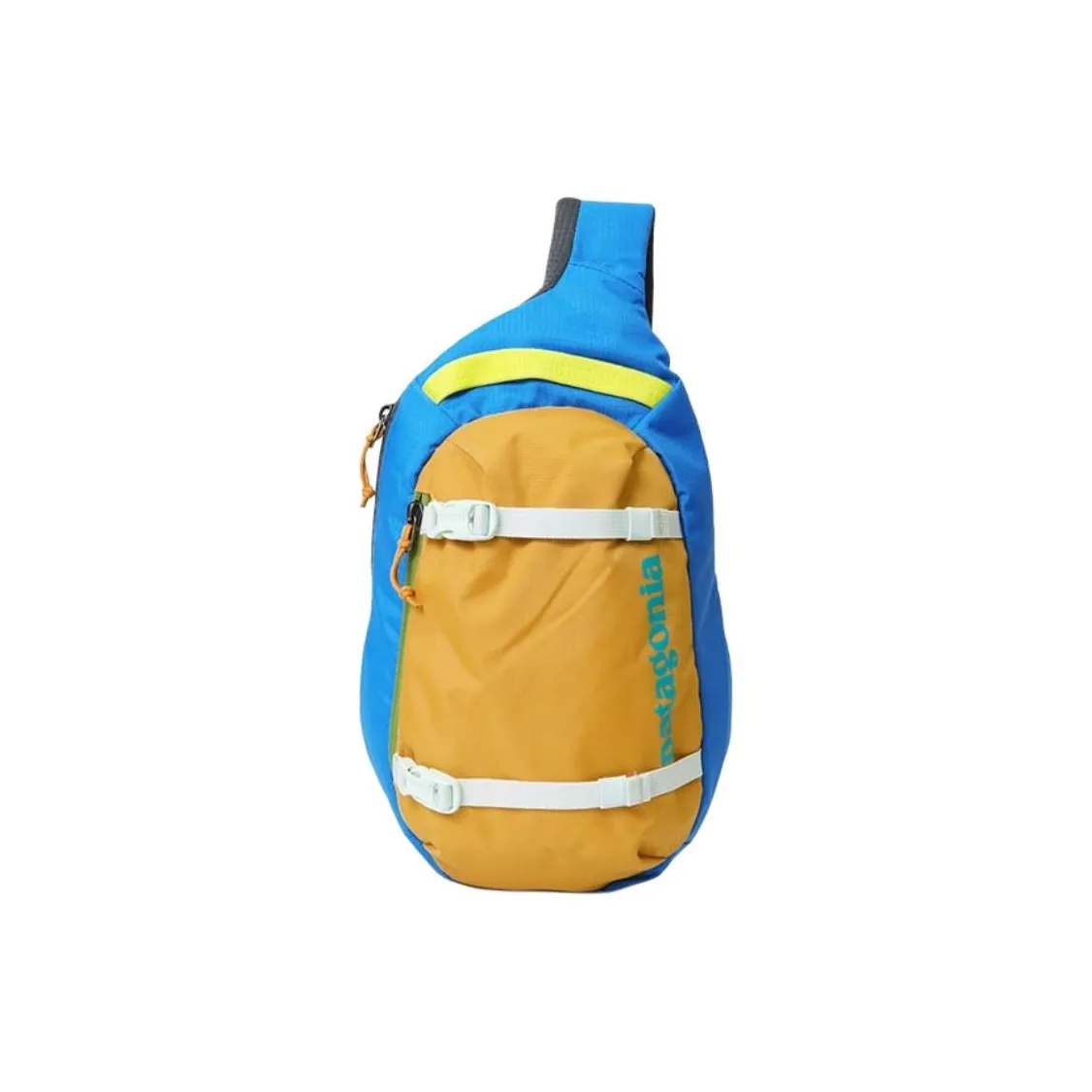 Patagonia 8L Crossbody Bag, Shoulder Bag, Sling Bag, Outdoor Bag Recycled Polyester Blue & Orange Unisex