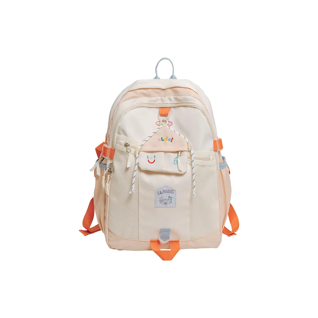 FAMAN Nylon Carry Рюкзак Женские Экрю Черный Розовый