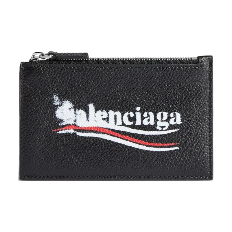 Balenciaga Logo Printed Zipped Cardholder