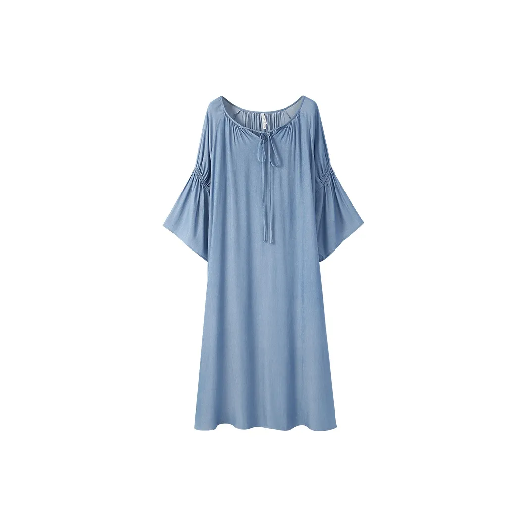 Aannsfam Nightgown Women's Denim Blue