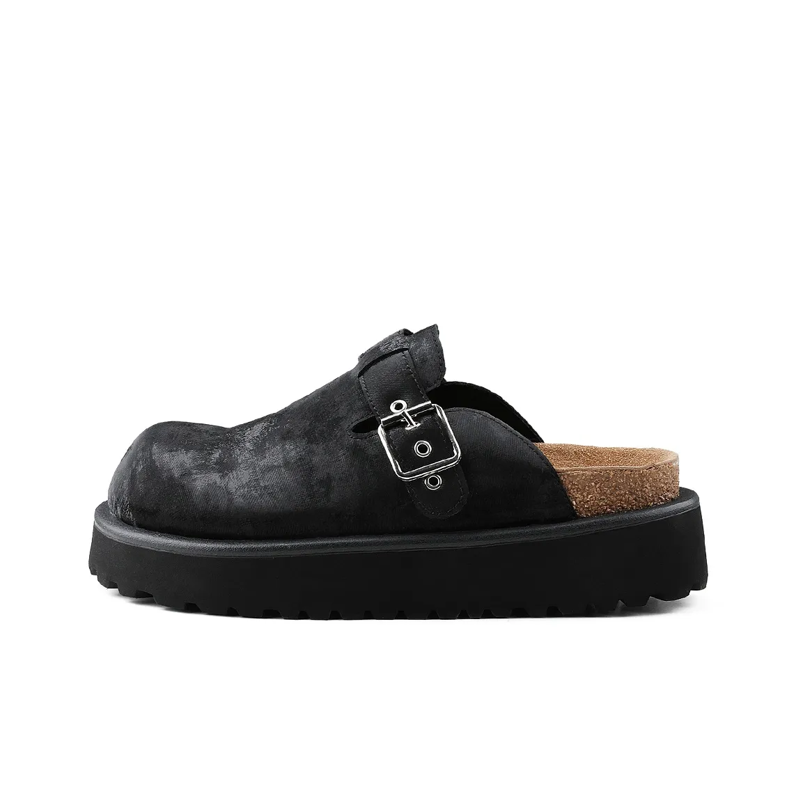 HANQIAORIJI Abrasion Resistant Slip Resistant Wrap toe Slippers Unisex Black