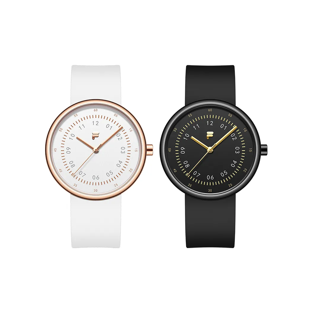 FILA Наручные часы Кварцевый механизм Черный циферблат Унисекс