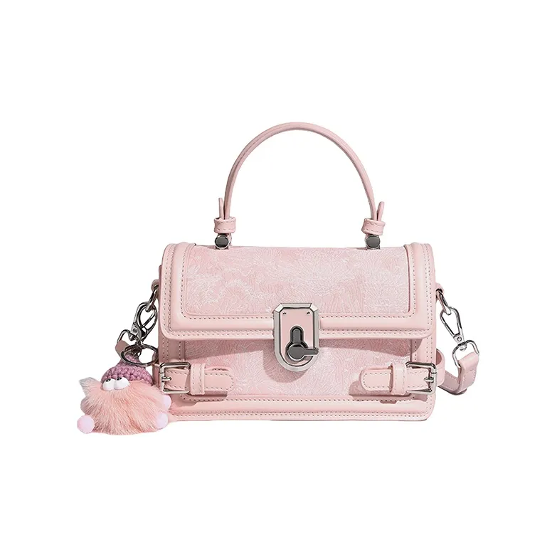 H YXIANG Microfiber Synthetic Leather One Shoulder Bag Standard Women's Pink Silver