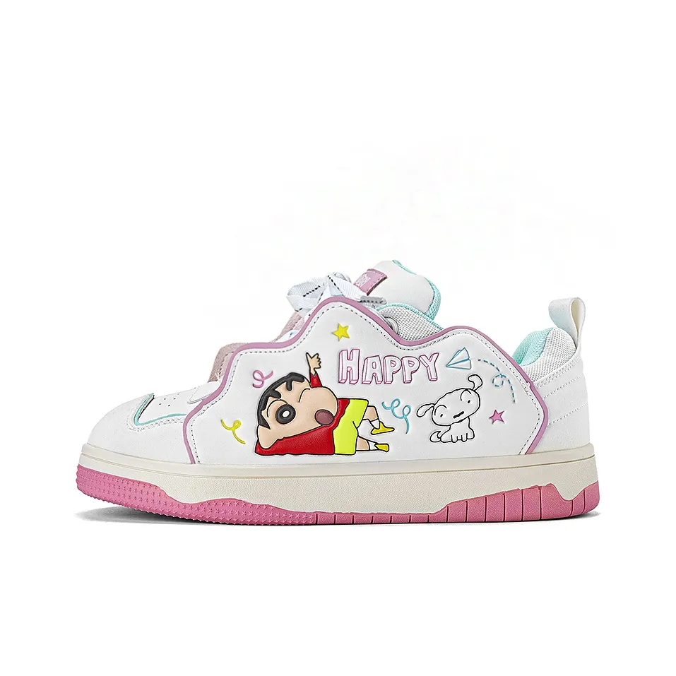 Crayon Shinchan Slip-resistant Breathable Height-increasing Low-top Skateboard Shoes Unisex Crayon Shinchan Противоскользящие Дышащие Увеличивающие Высоту Низкие Кроссовки для Скейтбординга Унисекс