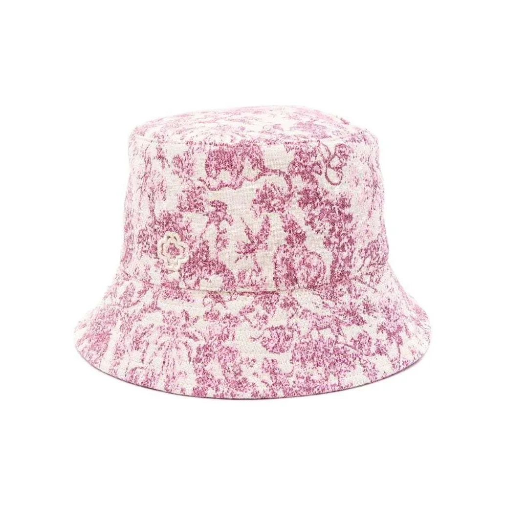 Maje Cotton Bucket Hats Женские Розовый Бежевый