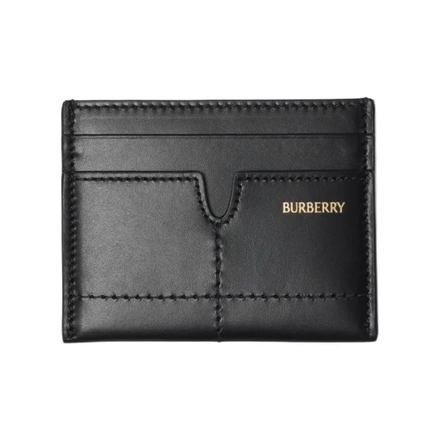 Burberry Телячья кожа Держатель для карт Мужской Черный