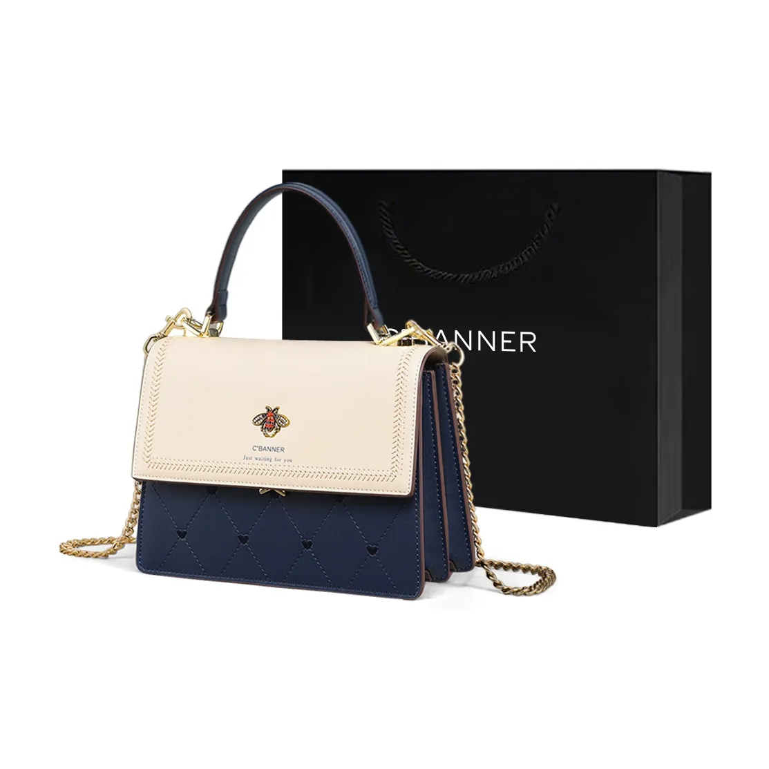 C°BANNER Клатчи Синий и Белый Женские