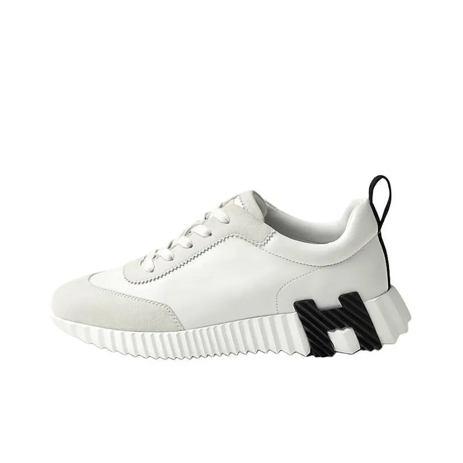HERMES Bouncing Low Top Casual Shoes Women's White