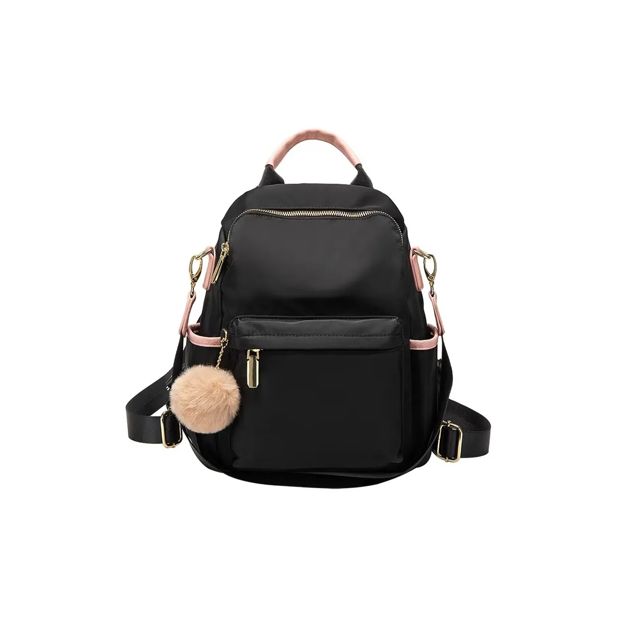 TTaG．baG Oxford Carry Backpack Standard Women's Black Apricot Gray ТТaG．baG Оксфорд Carry Рюкзак Стандартный Женский Черный Абрикосовый Серый