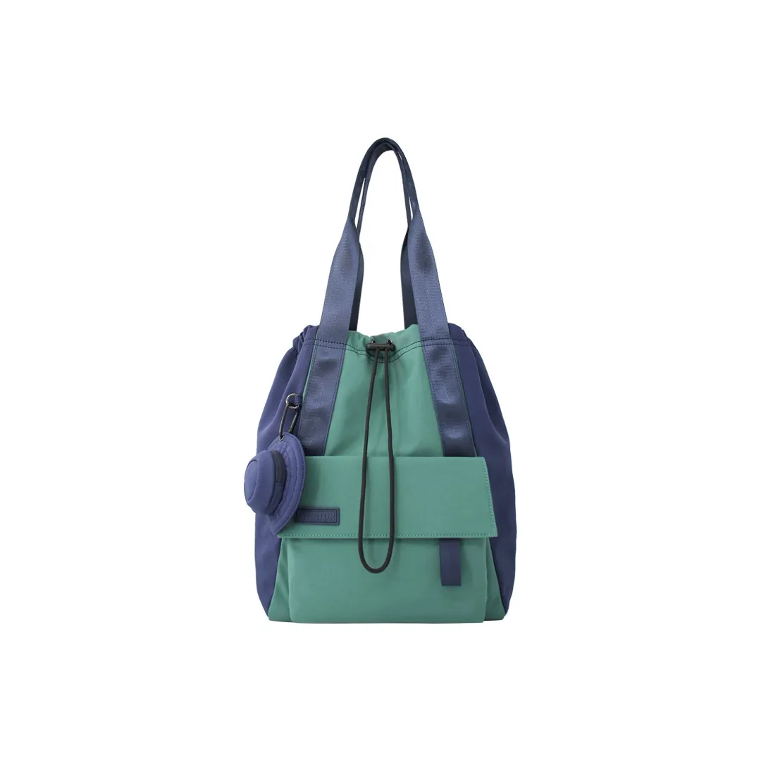 FLOWER PRINCESS Nylon Shoulder Bag Medium Size Unisex Turquoise/Gray Black/Khaki/Orange/Light Purple