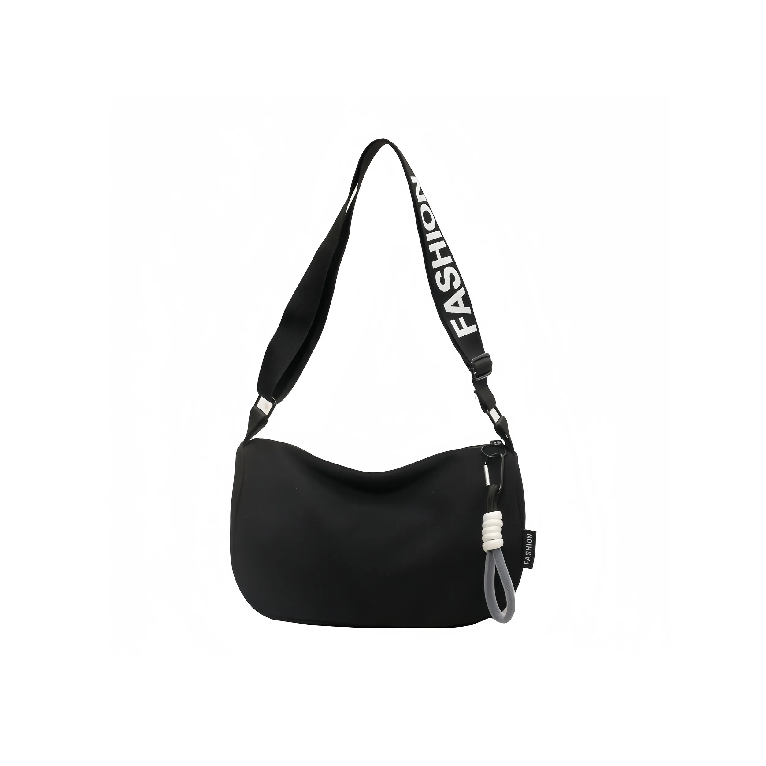 GOBLIN SHARKS 1759 Fabric Shoulder Bag Regular Unisex Black/White & Black/White & Blue