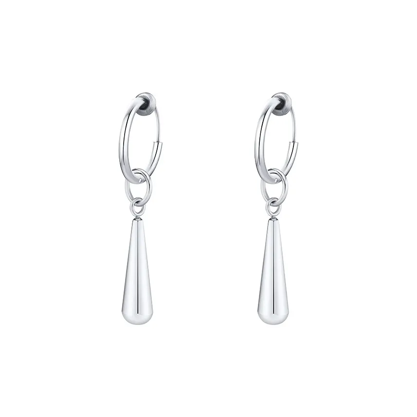 PEACE CAT Титановая сталь Нижняя заколка Серьги On Унисекс