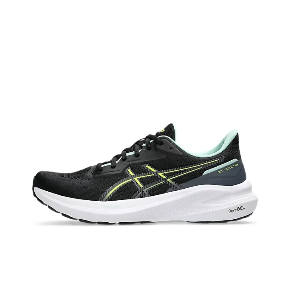 Asics GT 1000 13 Амортизация Износостойкий Низкий Топ Беговые кроссовки Мужской Черный